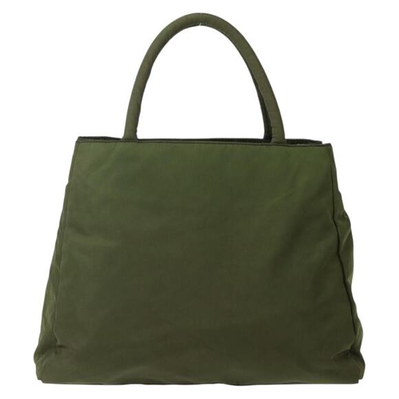 PRADA Hand Bag Nylon Khaki Silver - Picture 3 of 13